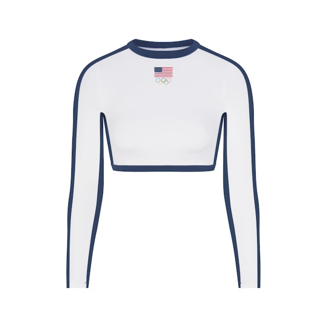 Team USA Signature Swim Olympic Long-Sleeve Cropped T-Shirt