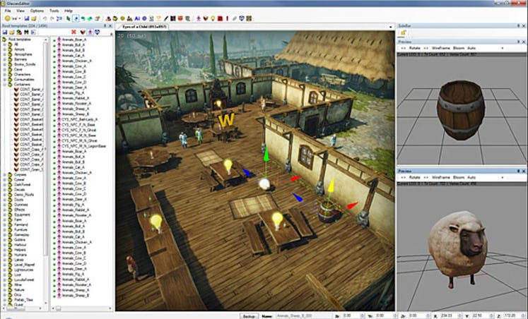 SCreenshot of Divinity Engine from Kickstarter page