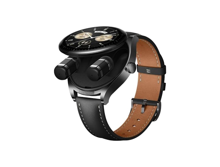 Huawei Watch Buds smartwatch has a screen that opens up to reveal wireless earbuds