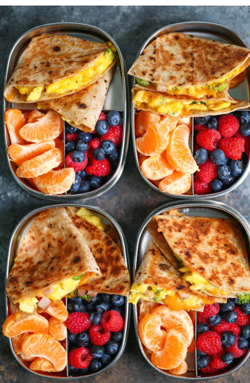 Ham, egg, and cheese breakfast quesadillas is one of the best beach breakfast ideas.