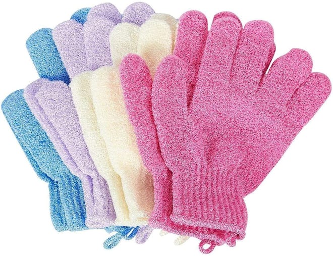Juvale Body Exfoliating Gloves (4 Pairs)