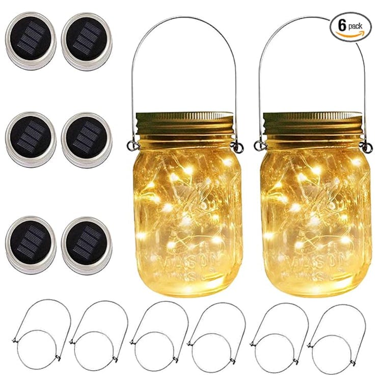  VOOKRY Solar Mason Jar Lights (6-Pack)