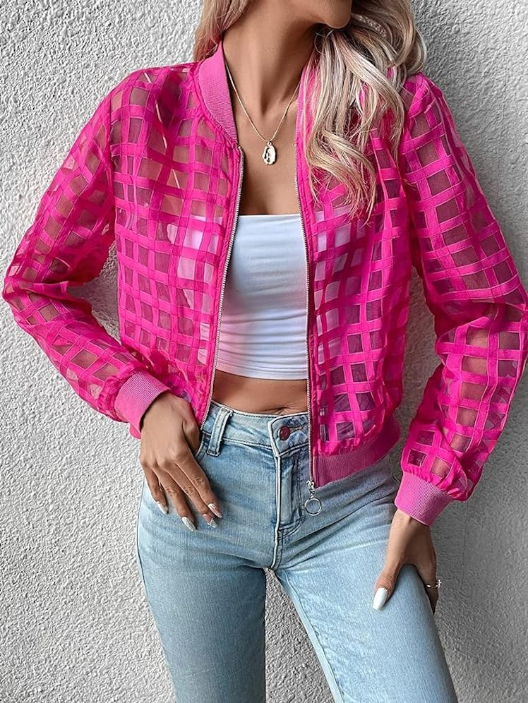 Milumia Mesh Bomber Jacket