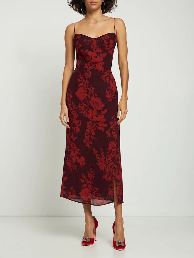 Reformation Kourtney Printed Midi Dress