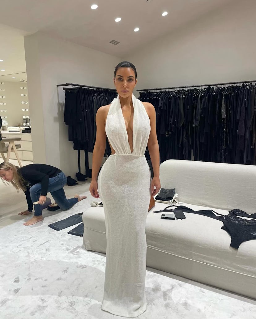 Kim Kardashian shares a peek inside of her fittings with a slew of different looks that didn't make ...