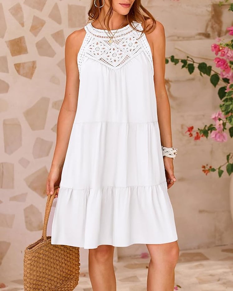 BTFBM Cutout Halter Dress