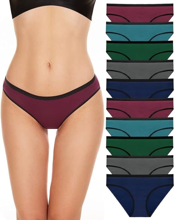 SIMIYA Cotton Hipster Underwear (10-Pack)