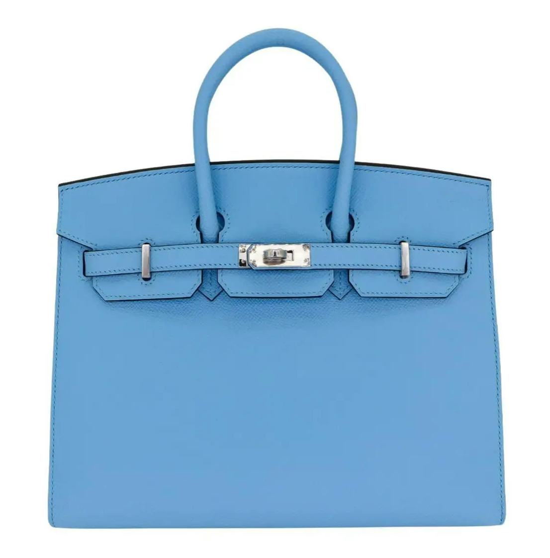 Hermès 25cm Birkin Sellier Celeste Epsom Leather Palladium Hardware