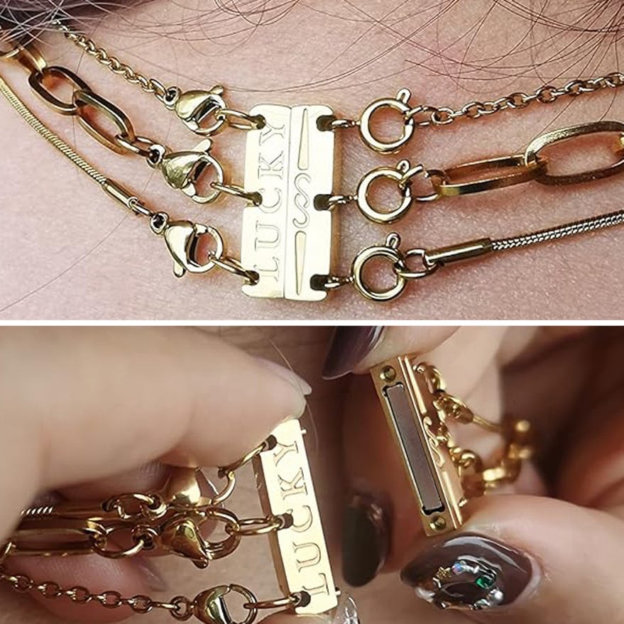 OHINGLT Lucky Necklace Layering Clasp