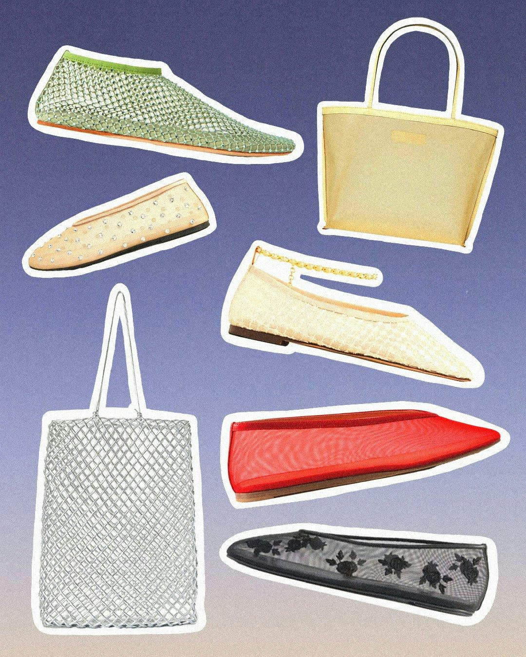 Mesh offerings from Christopher Esber, Tory Burch, J. Crew, Le Monde Beryl, Magda Butrym, The Row, a...