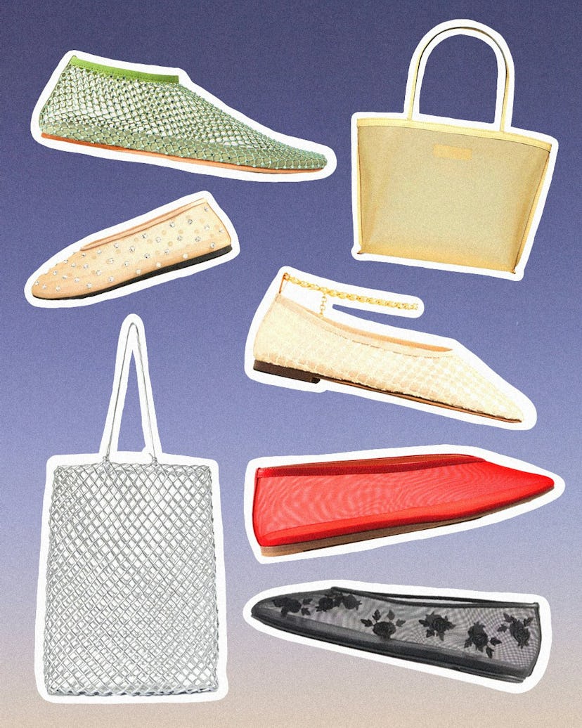 Mesh offerings from Christopher Esber, Tory Burch, J. Crew, Le Monde Beryl, Magda Butrym, The Row, a...