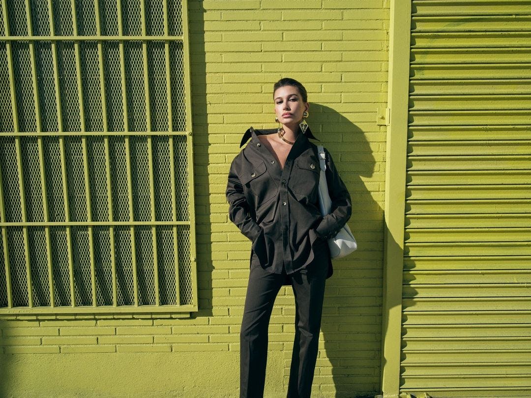 Hailey bieber saint laurent campaign