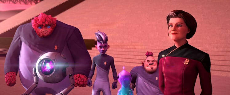 The crew of the Protostar in the season 1 finale of 'Star Trek: Prodigy'