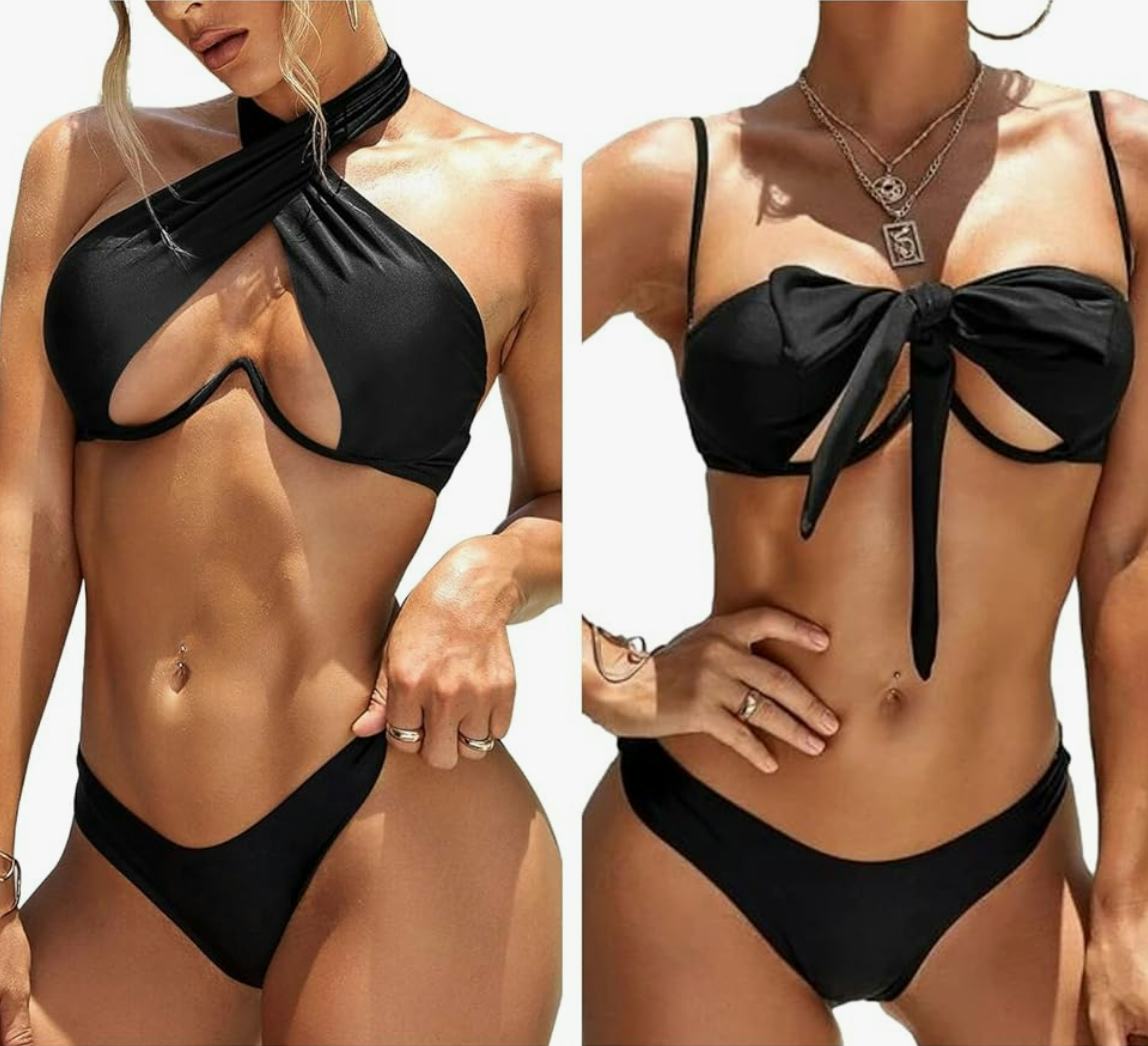 Lilosy Underwire Halter Bikini Set