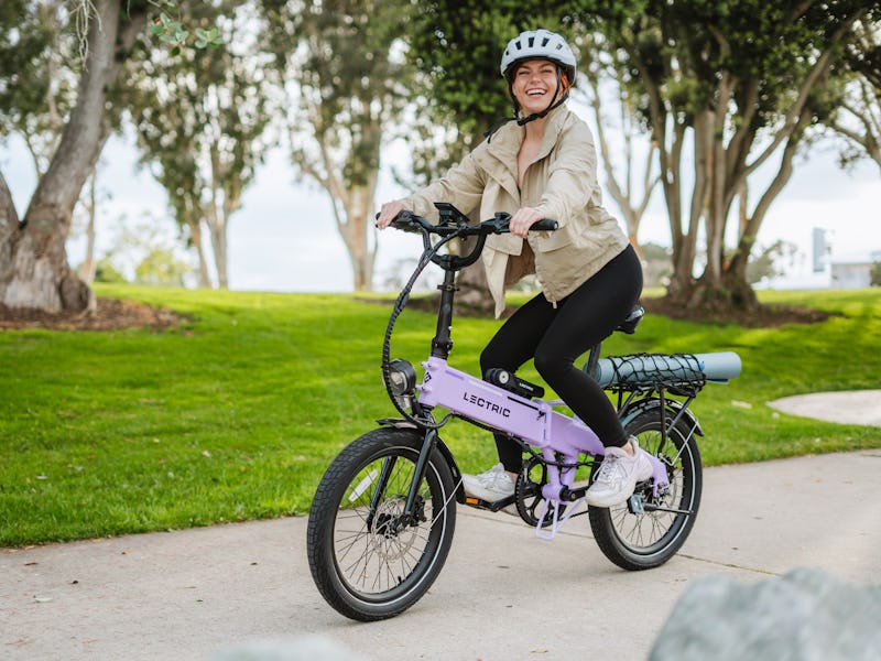 Lectric XP Lite 2.0 folding e-bike in lavender