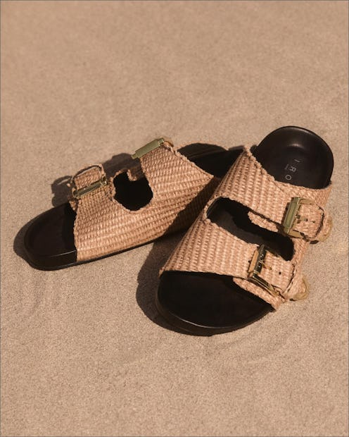 Raffia sandals