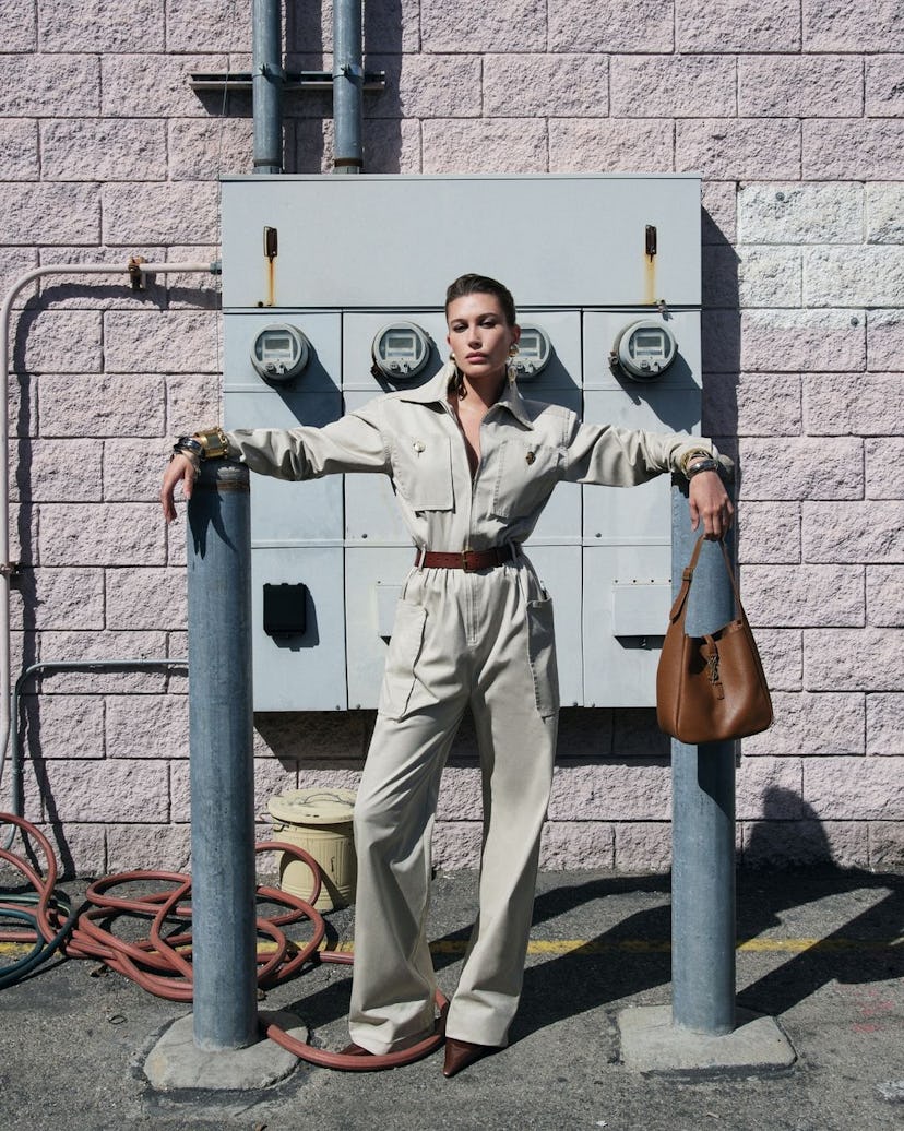 Hailey bieber saint laurent campaign