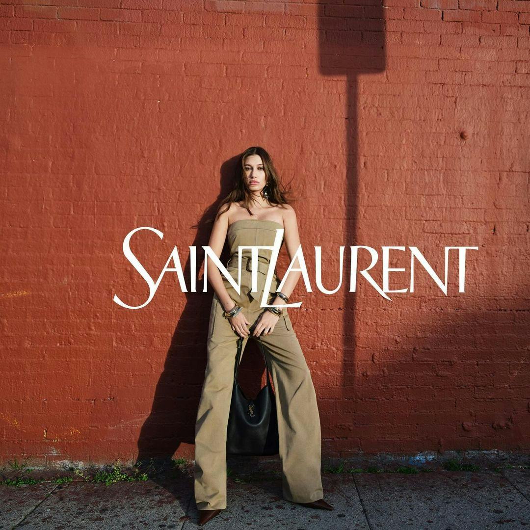 Hailey Bieber saint laurent campaign