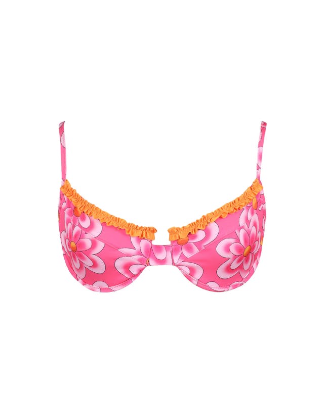 Not Your Barbie Ruffled Up Underwire Top