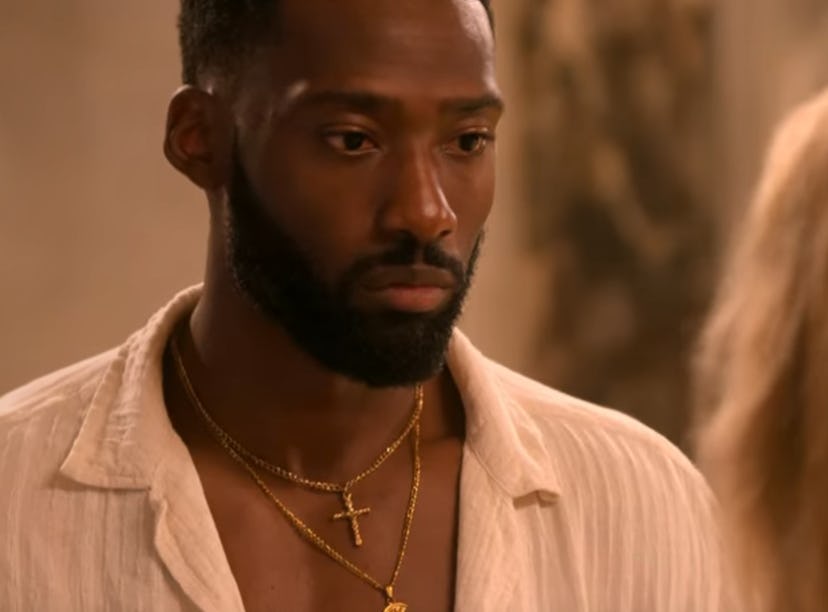 Kaz Bishop blames Holly Scarfone for his 'Perfect Match' fight with Micah Lussier.