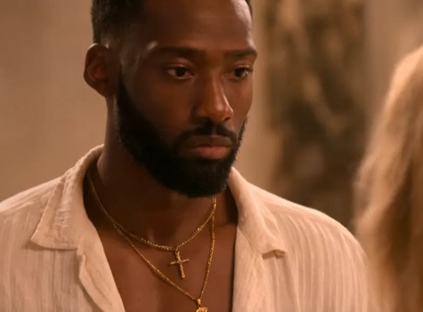 Kaz Bishop blames Holly Scarfone for his 'Perfect Match' fight with Micah Lussier.