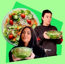 I tried the Kardashians Health Nut salads. 