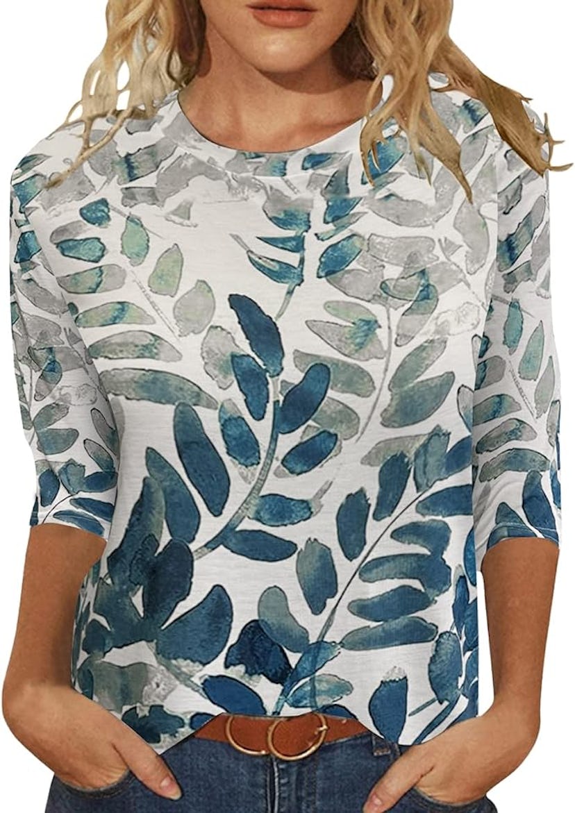 JomeDesign Floral 3/4 Sleeve Shirt