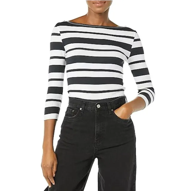 Slim-Fit Boat Neck T-Shirt