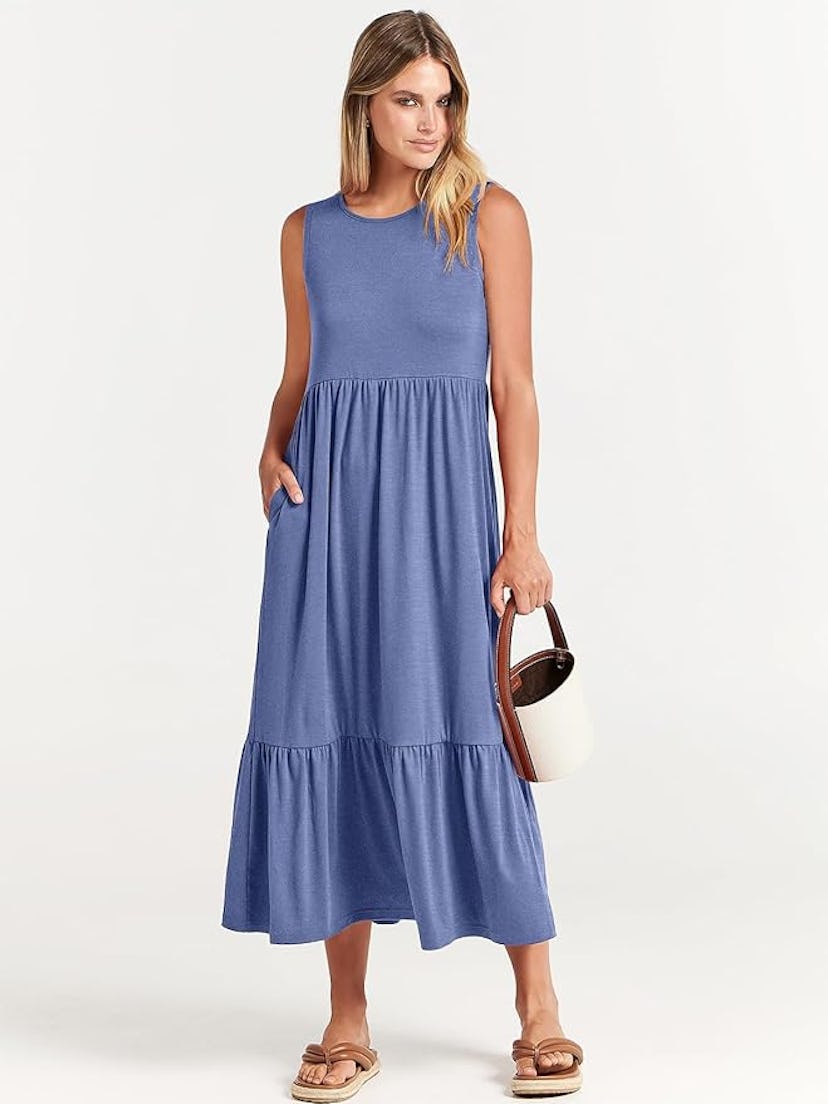 ANRABESS Tiered Maxi Dress