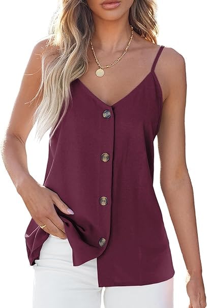 BLENCOT Button Down Tank Top