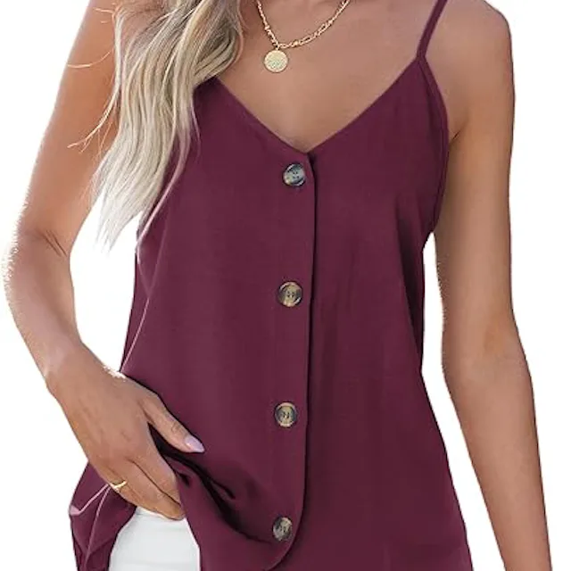 BLENCOT Button Down Tank Top