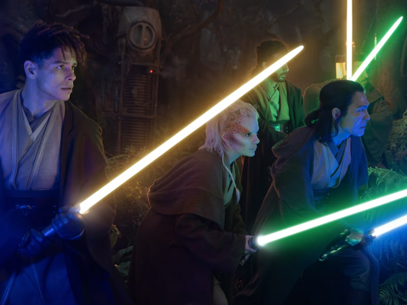Jedi ignite their lightsabers in 'The Acolyte.'