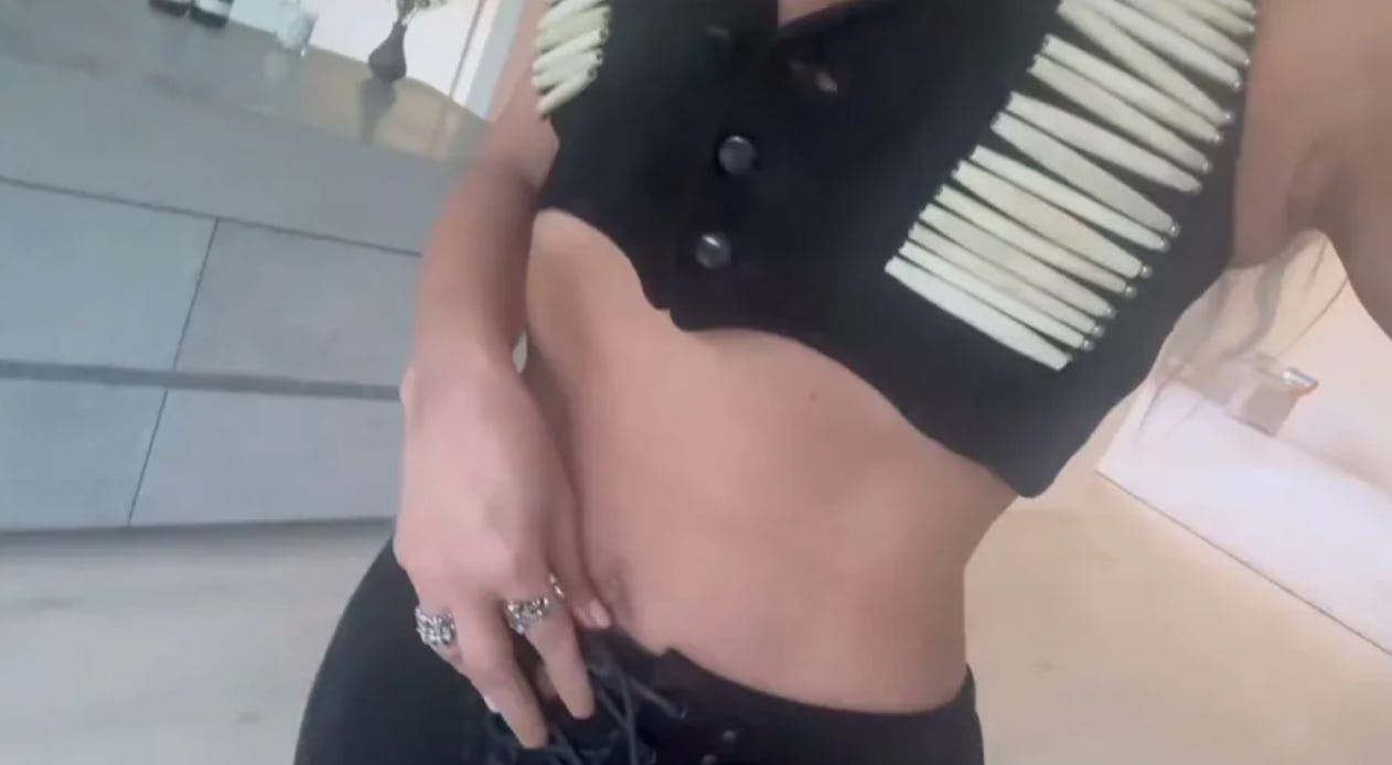 Kim Kardashian wore the cropped top and pants set from Janet Jackson&rsquo;s 1993 &lsquo;If&rsquo; music video to the &hellip;