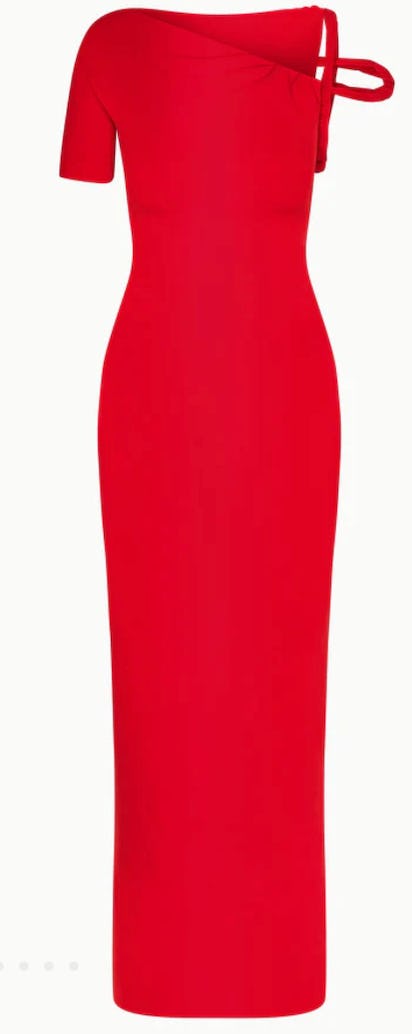 Sueded Stretch Twist Maxi Dress