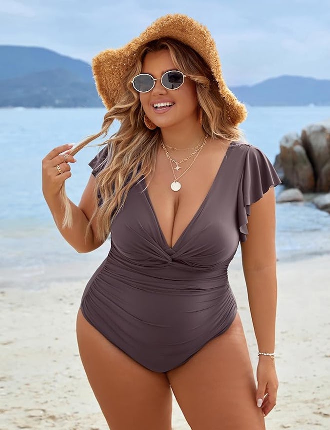 Blooming Jelly V-Neck Swimsuit