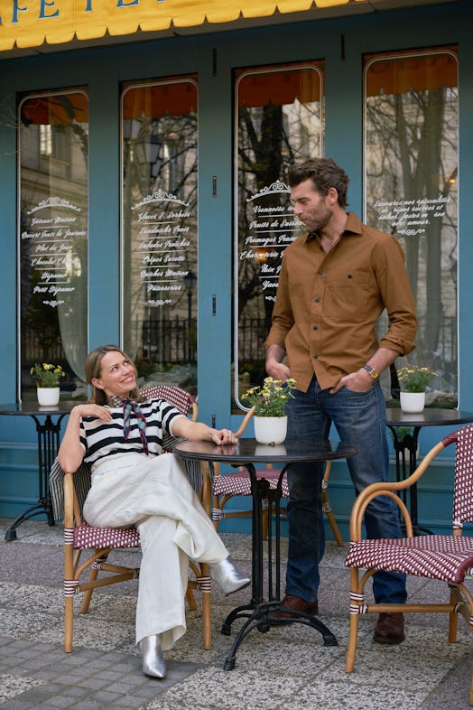 Bethany Joy Lenz and Stanley Weber in Savoring Paris. Photo via Hallmark Media