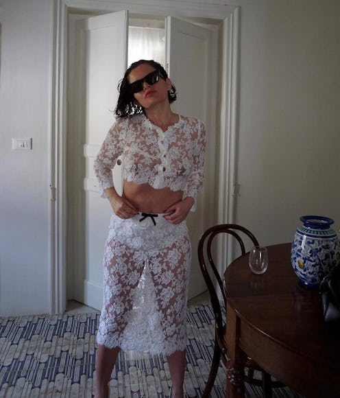 White lace outfits