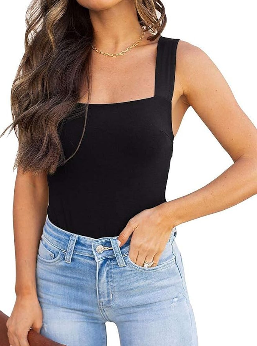 REORIA Square Neck Sleeveless Tank Top