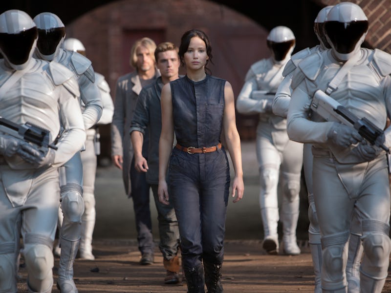 Woody Harrelson, Josh Hutcherson, and Jennifer Lawrence in The Hunger Games: Catching Fire