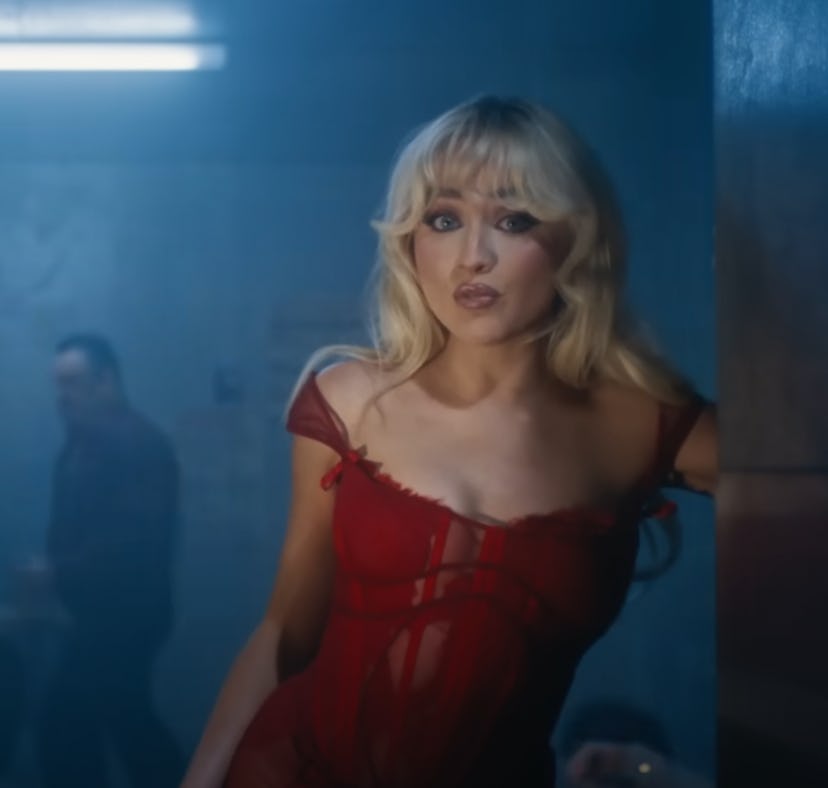 Sabrina Carpenter in her "Please Please Please" music video