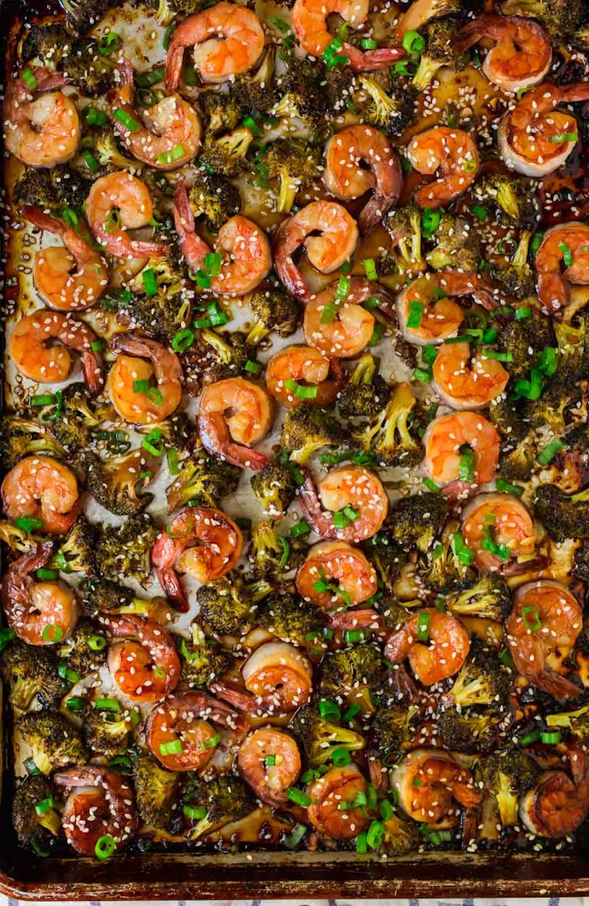 Sheet pan shrimp and broccoli is a sheet pan summer dinner idea to try.