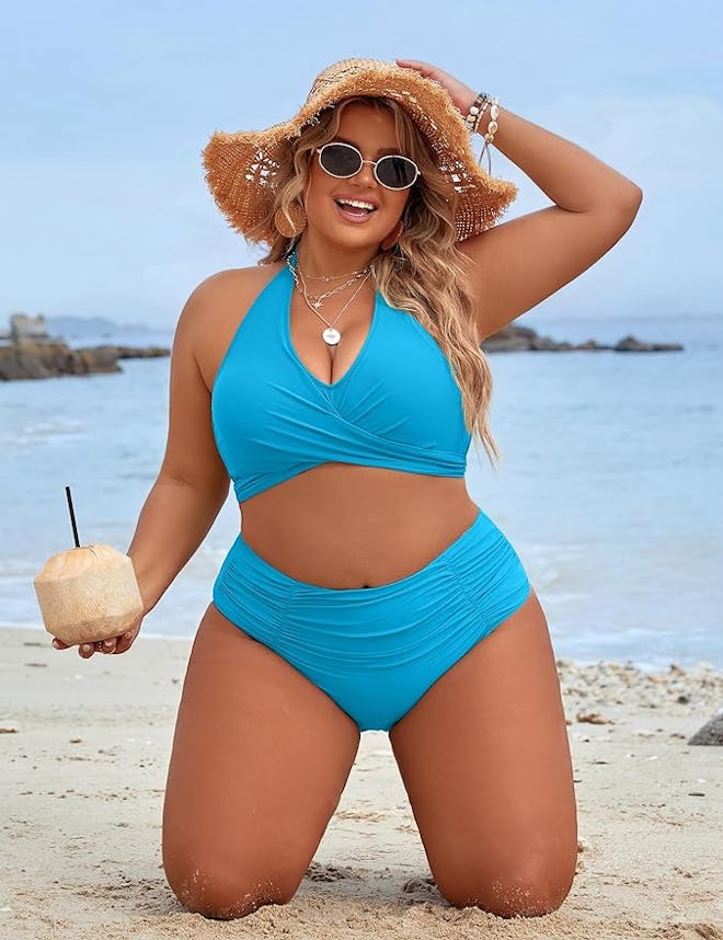 Blooming Jelly Halter Two-Piece Swimsuit