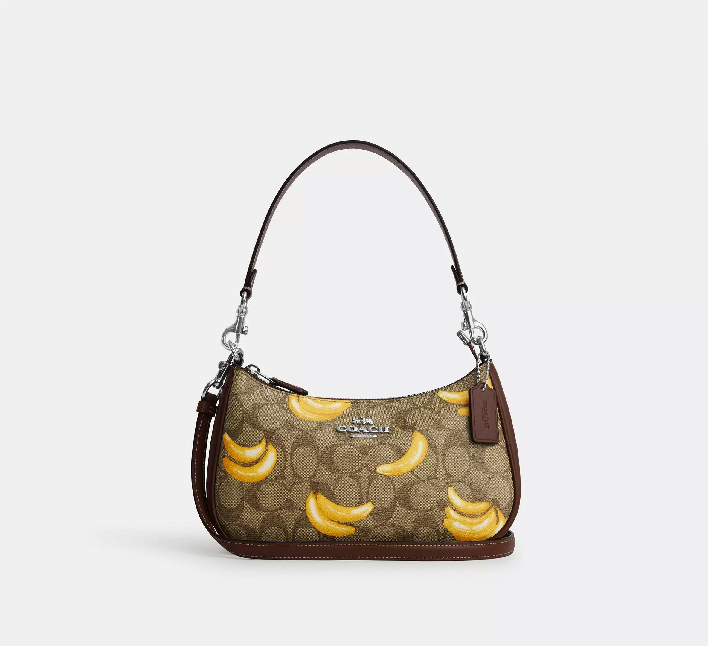 Teri Shoulder Bag In Signature Canvas With Banana Print