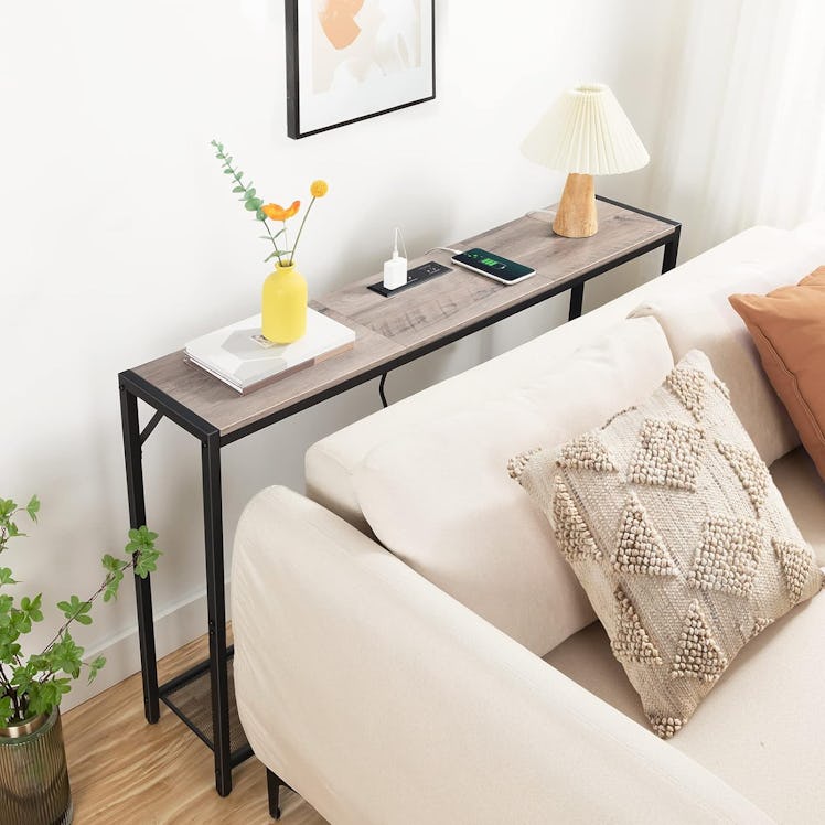 MAHANCRIS Sofa Table with Power Outlet