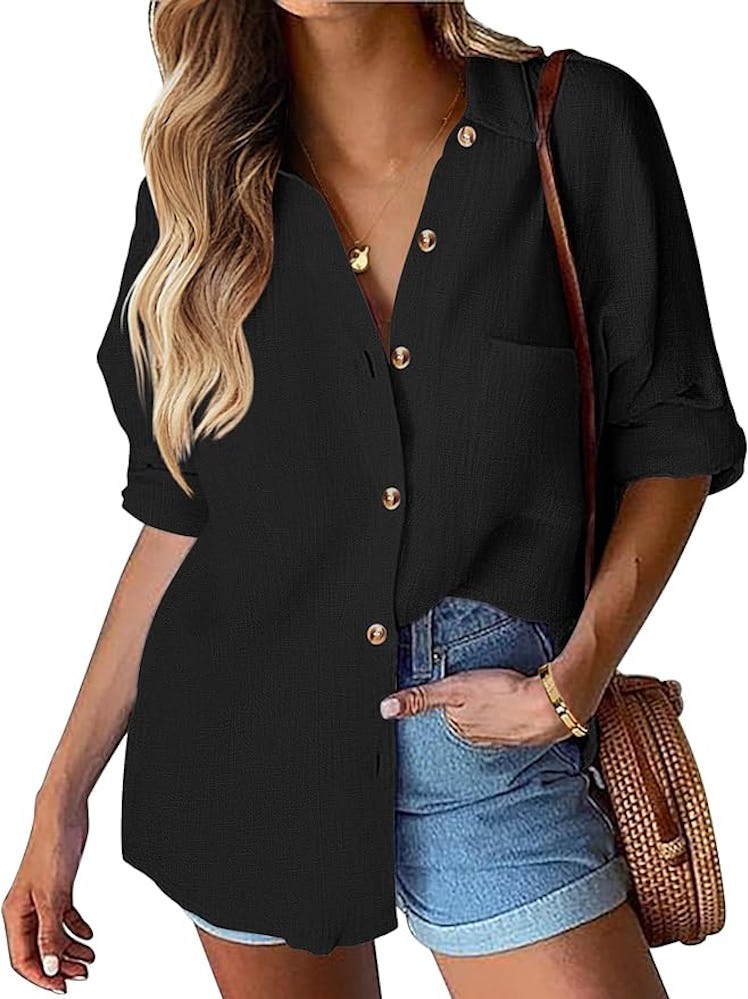 HOTOUCH Cotton Button Down Shirt