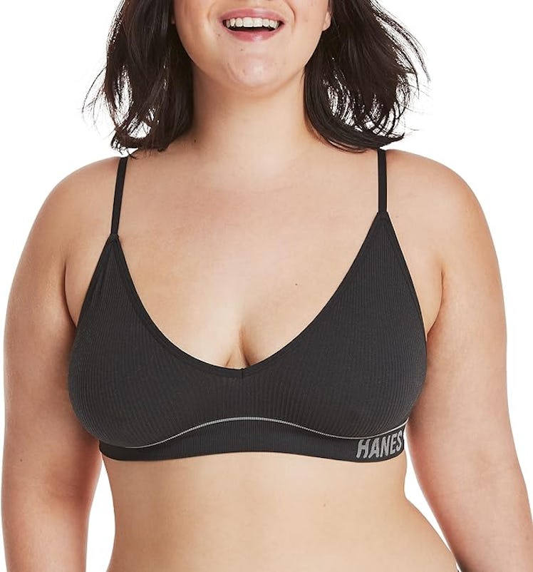 Hanes Originals Seamless Triangle Rib Bralette