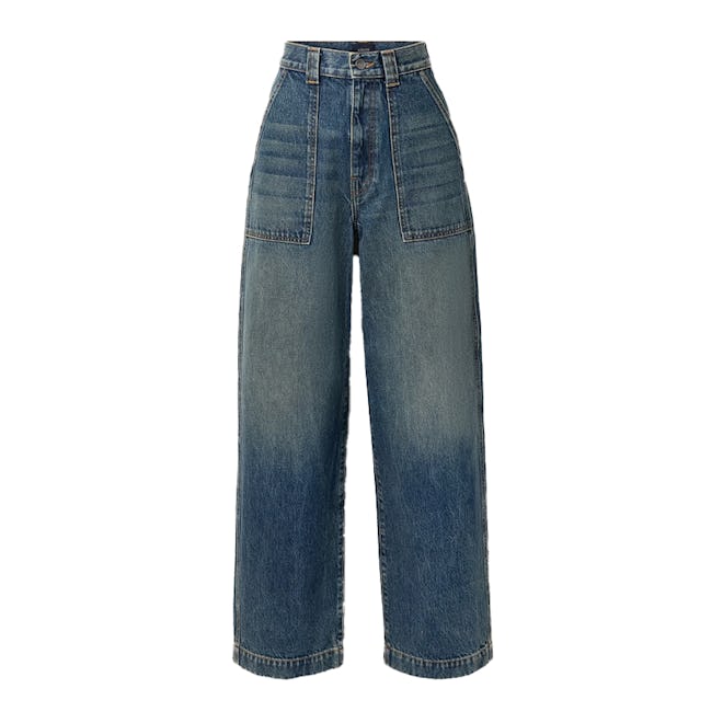 Khaite Hewitt high-rise straight-leg jeans