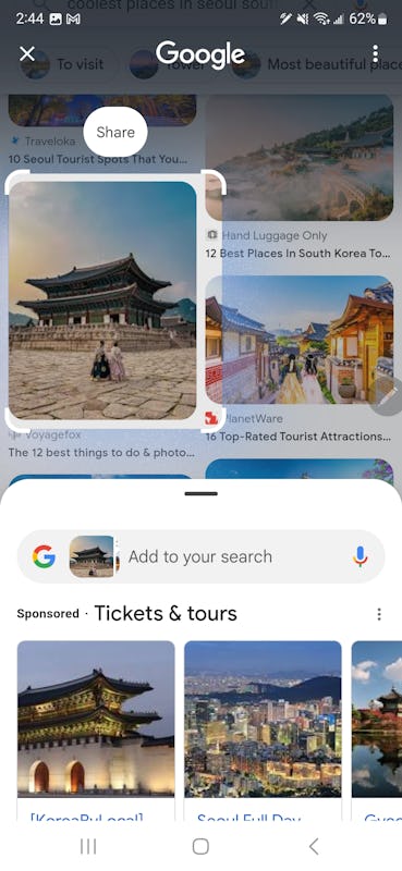 Samsung Galaxy AI's Circle To Search function allows you to search what appears on your phone's scre...