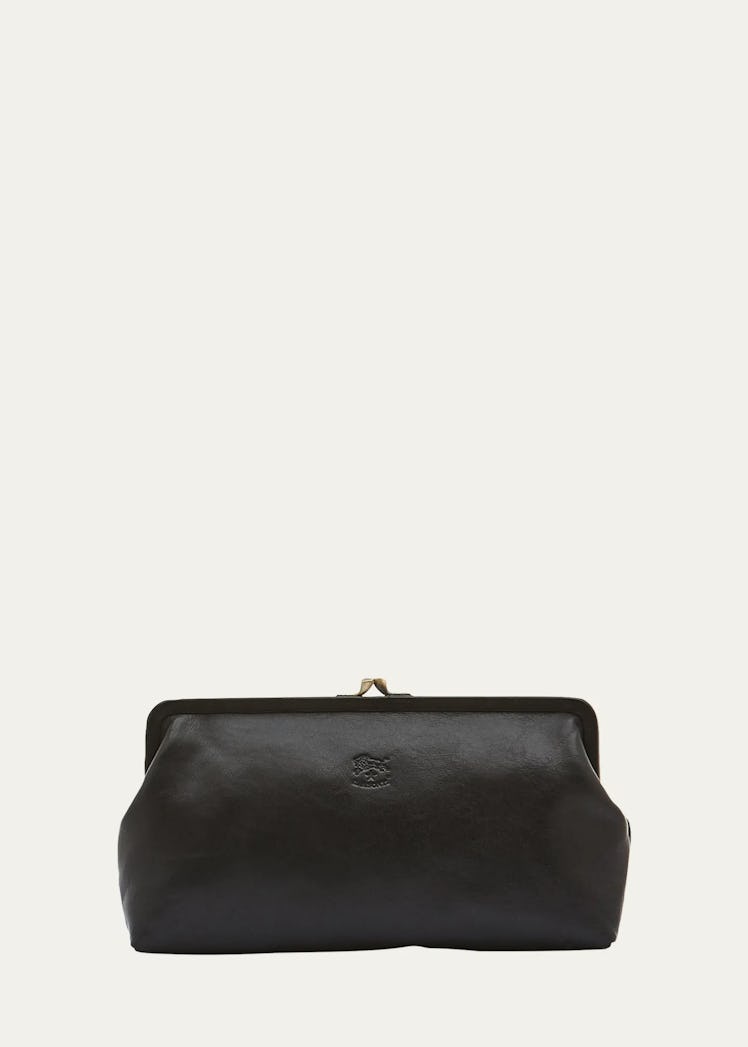 Manuela Vegetable-Tanned Leather Clutch Bag