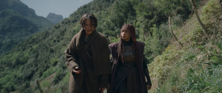 Manny Jacinto and Amandla Stenberg in The Acolyte